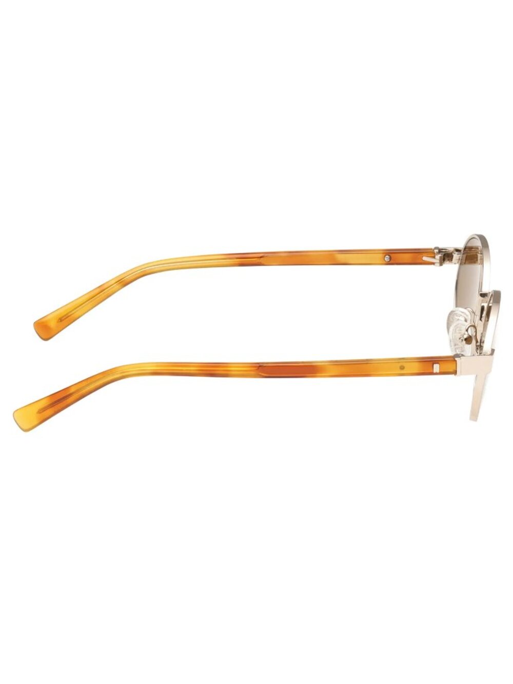 Aberombie & Fitch 51mm Oval Sunglasses Gold Amber Brown NWT - Picture 2 of 12
